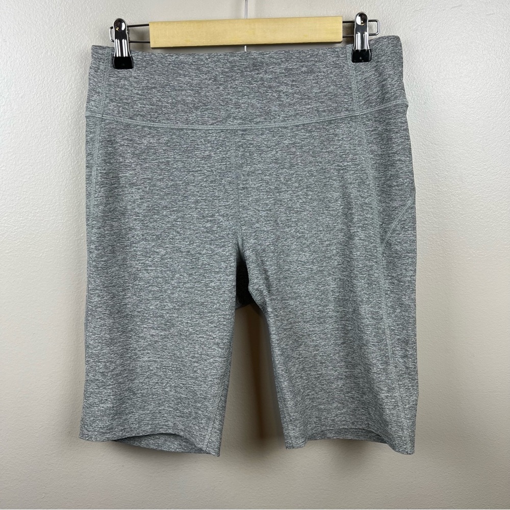 Outdoor Voices Double Time Bike Shorts Size Large Gray 10” Inseam Athletic Gym